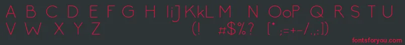 Biko Light Restricted Font – Red Fonts on Black Background