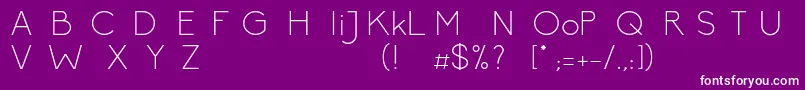 Lisätietoja Biko Light Restricted-fontista Biko Light Restricted-fontti – valkoiset fontit violetilla taustalla