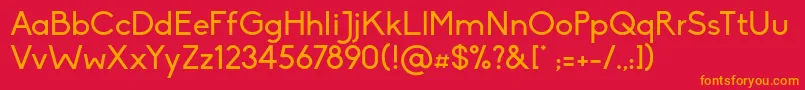 Biko Regular Font – Orange Fonts on Red Background