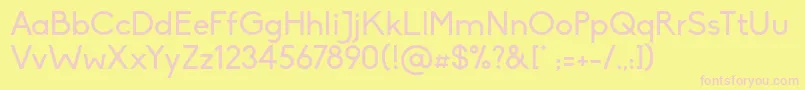 Biko Regular-Schriftart – Rosa Schriften auf gelbem Hintergrund
