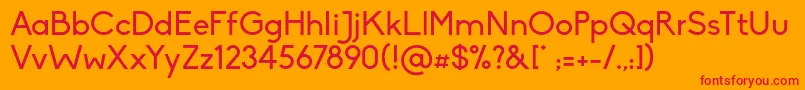 Biko Regular Font – Red Fonts on Orange Background