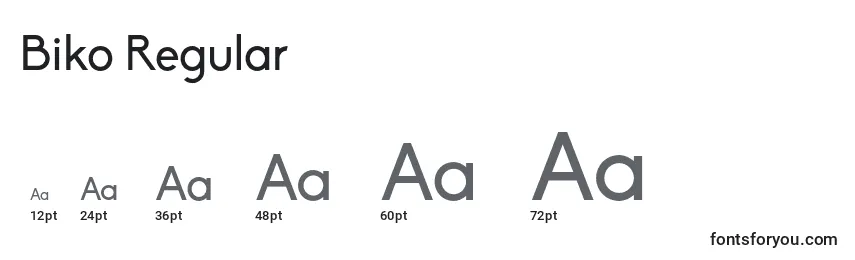 Biko Regular Font Sizes