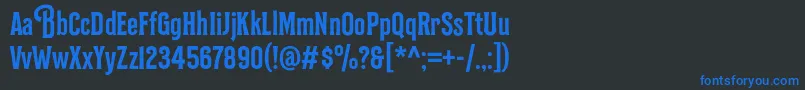 BilcaseDemo Demo Font – Blue Fonts on Black Background