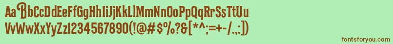 BilcaseDemo Demo Font – Brown Fonts on Green Background