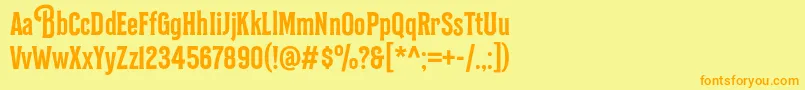 BilcaseDemo Demo Font – Orange Fonts on Yellow Background