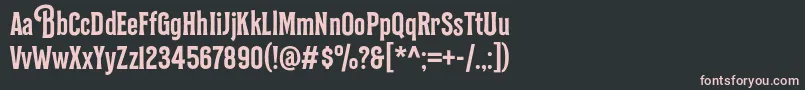 フォントBilcaseDemo Demo – 黒い背景にピンクのフォント