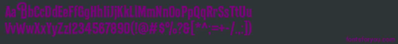 Fonte BilcaseDemo Demo – fontes roxas em um fundo preto