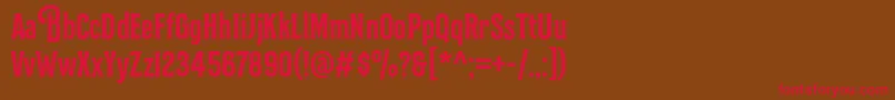 BilcaseDemo Demo Font – Red Fonts on Brown Background