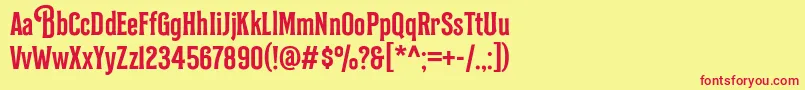 BilcaseDemo Demo Font – Red Fonts on Yellow Background