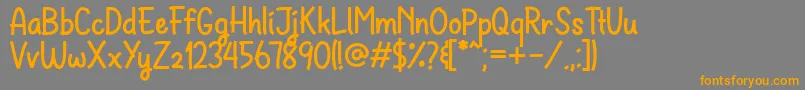 Bill  Jack Free Personal Use Font – Orange Fonts on Gray Background
