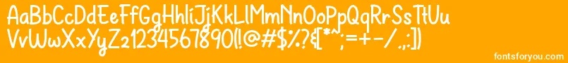 Bill  Jack Free Personal Use-Schriftart – Weiße Schriften auf orangefarbenem Hintergrund