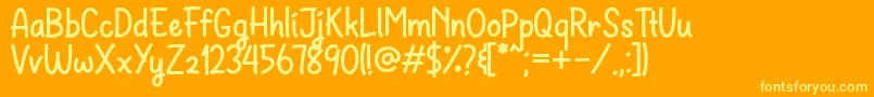 Bill  Jack Free Personal Use Font – Yellow Fonts on Orange Background