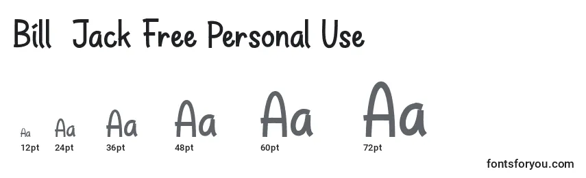 Bill  Jack Free Personal Use Font Sizes