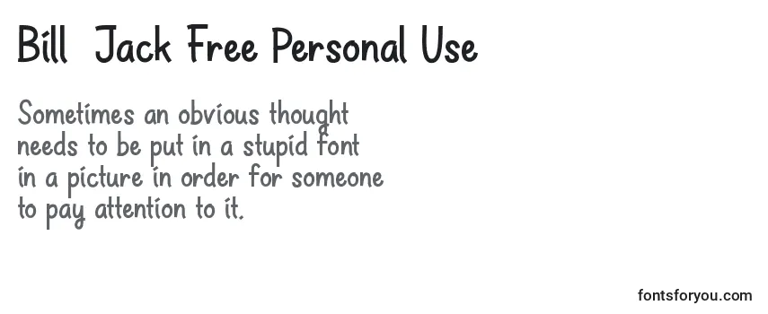Bill  Jack Free Personal Use Font