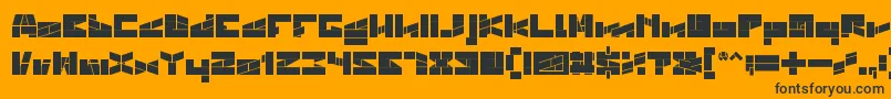 BILL GATES WINDOWS BOLD Font – Black Fonts on Orange Background