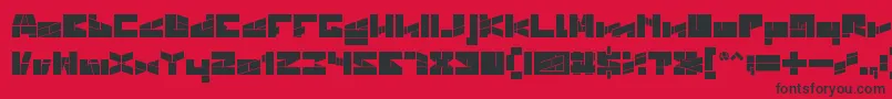 Fonte BILL GATES WINDOWS BOLD – fontes pretas em um fundo vermelho