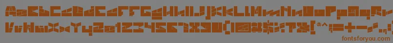 BILL GATES WINDOWS BOLD Font – Brown Fonts on Gray Background