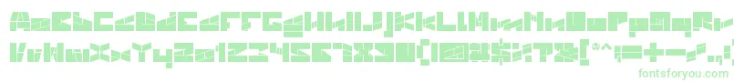 BILL GATES WINDOWS BOLD Font – Green Fonts on White Background
