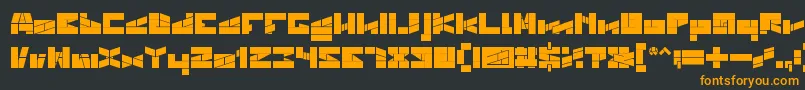 BILL GATES WINDOWS BOLD Font – Orange Fonts on Black Background
