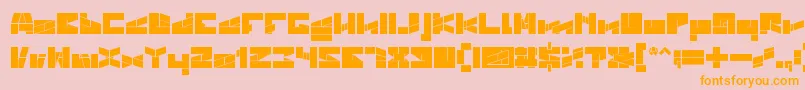 BILL GATES WINDOWS BOLD Font – Orange Fonts on Pink Background