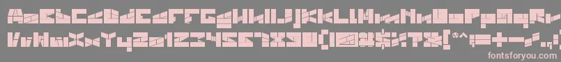 BILL GATES WINDOWS BOLD-Schriftart – Rosa Schriften auf grauem Hintergrund
