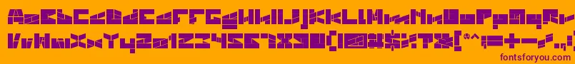 BILL GATES WINDOWS BOLD Font – Purple Fonts on Orange Background