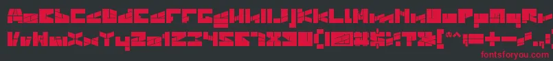 フォントBILL GATES WINDOWS BOLD – 黒い背景に赤い文字