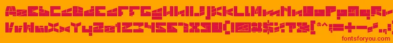 Police BILL GATES WINDOWS BOLD – polices rouges sur fond orange
