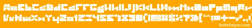 フォントBILL GATES WINDOWS BOLD – オレンジの背景に白い文字