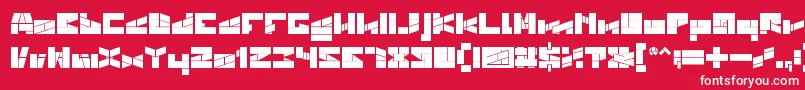 BILL GATES WINDOWS BOLD Font – White Fonts on Red Background