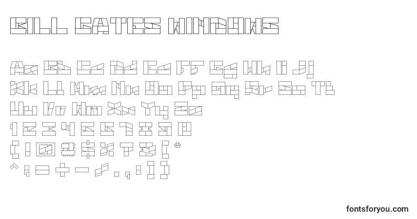 Czcionka BILL GATES WINDOWS – alfabet, cyfry, specjalne znaki
