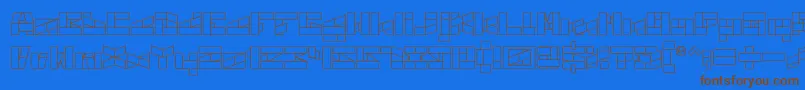 BILL GATES WINDOWS Font – Brown Fonts on Blue Background