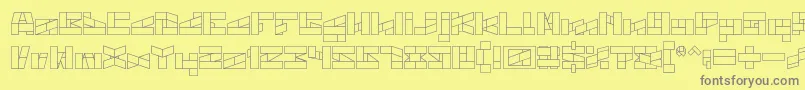 BILL GATES WINDOWS Font – Gray Fonts on Yellow Background