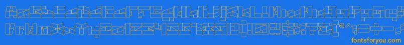 BILL GATES WINDOWS Font – Orange Fonts on Blue Background