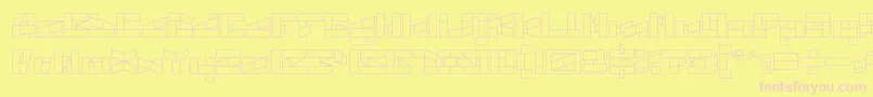 BILL GATES WINDOWS Font – Pink Fonts on Yellow Background