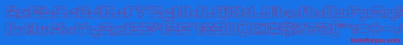 BILL GATES WINDOWS Font – Red Fonts on Blue Background