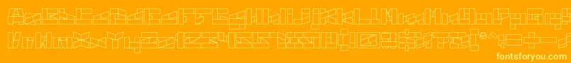 BILL GATES WINDOWS Font – Yellow Fonts on Orange Background