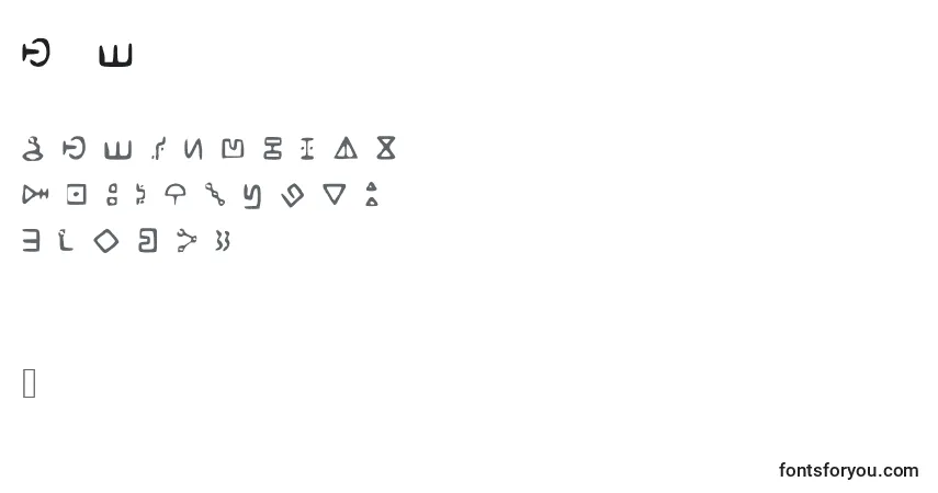 A fonte Bill s Cipher – alfabeto, números, caracteres especiais