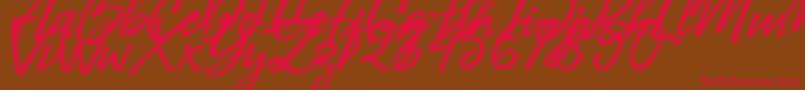 Bill Smith Demo Font – Red Fonts on Brown Background