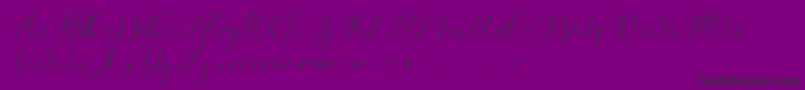フォントBillaneiva – 紫の背景に黒い文字