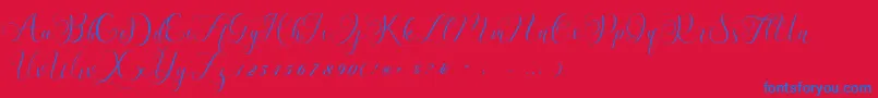 Billaneiva Font – Blue Fonts on Red Background