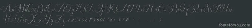 Billaneiva Font – Gray Fonts on Black Background