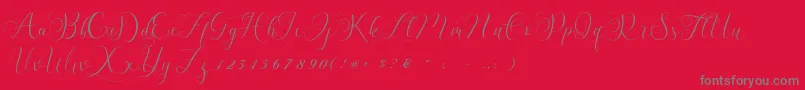 Billaneiva Font – Gray Fonts on Red Background