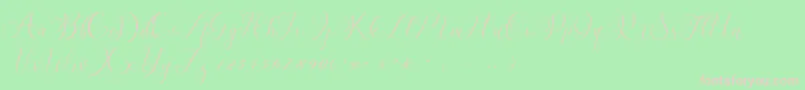 Billaneiva Font – Pink Fonts on Green Background