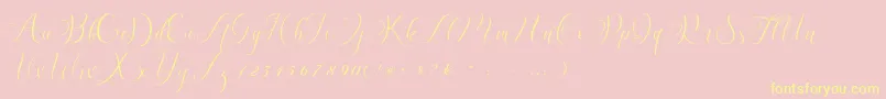 More about Billaneiva Font Billaneiva Font – Yellow Fonts on Pink Background