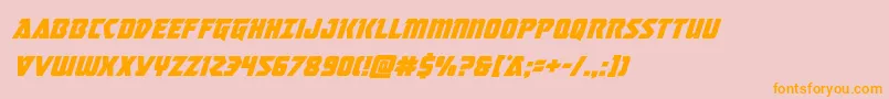 Masterbreakersuperital Font – Orange Fonts on Pink Background