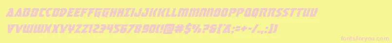 Masterbreakersuperital Font – Pink Fonts on Yellow Background