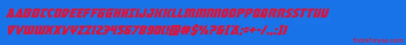 Lisätietoja Masterbreakersuperital-fontista Masterbreakersuperital-fontti – punaiset fontit sinisellä taustalla