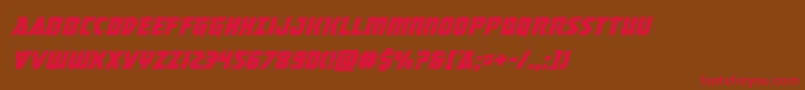 Masterbreakersuperital Font – Red Fonts on Brown Background