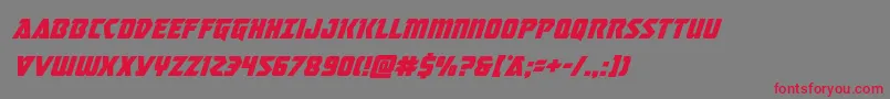 Masterbreakersuperital Font – Red Fonts on Gray Background